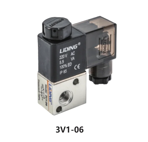 
LIDING 3V1 series 3 way 2 position DC 12v air control pneumatic solenoid valve 