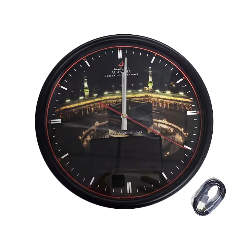 Классические мусульманские часы азан круглые мечеть будильник с несколькими звуками напоминание