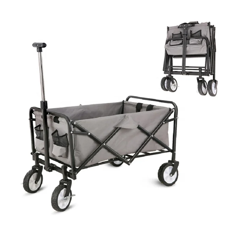 New 4 Wheels Picnic Beach Camping Foldable Wagon Cart Outdoor