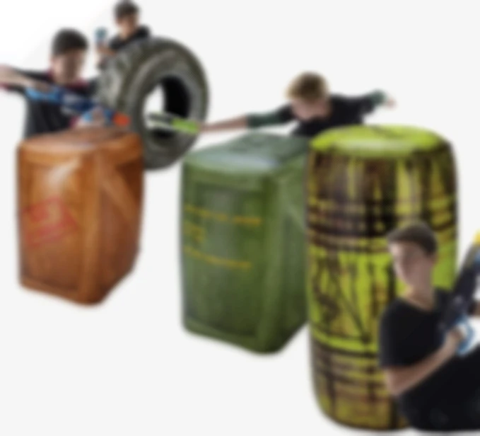 Paintball Inflatable Bunkers Battle zone Battle Royale Set  Compatible with Nerf Laser X, X Shot and Boomco