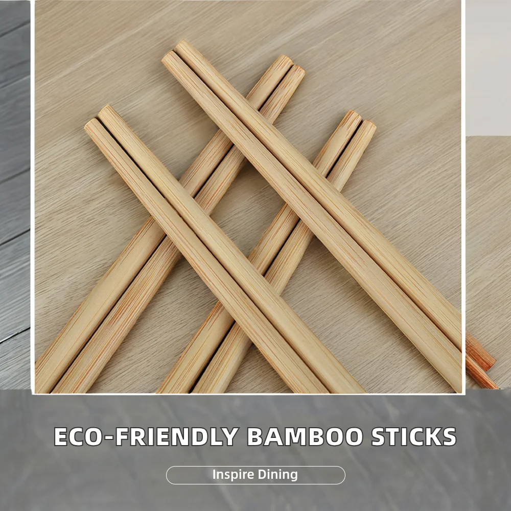 High-End Reusable Chinese Bamboo Chopsticks Natural Environmentally Friendly Tableware for Families