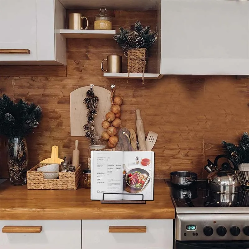 Wholesale wooden cookbook bookcase vintage gray old style wooden display stand