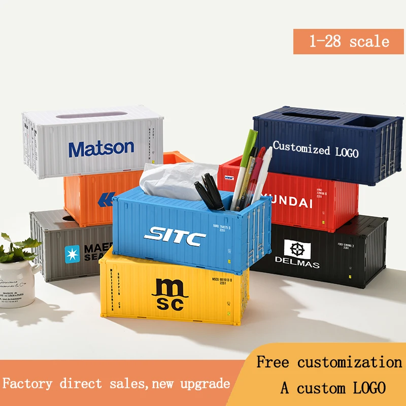 Wholesale Luxury Custom Logo Gift Box  Shipping Logistics Container Model 1:28 Container Model