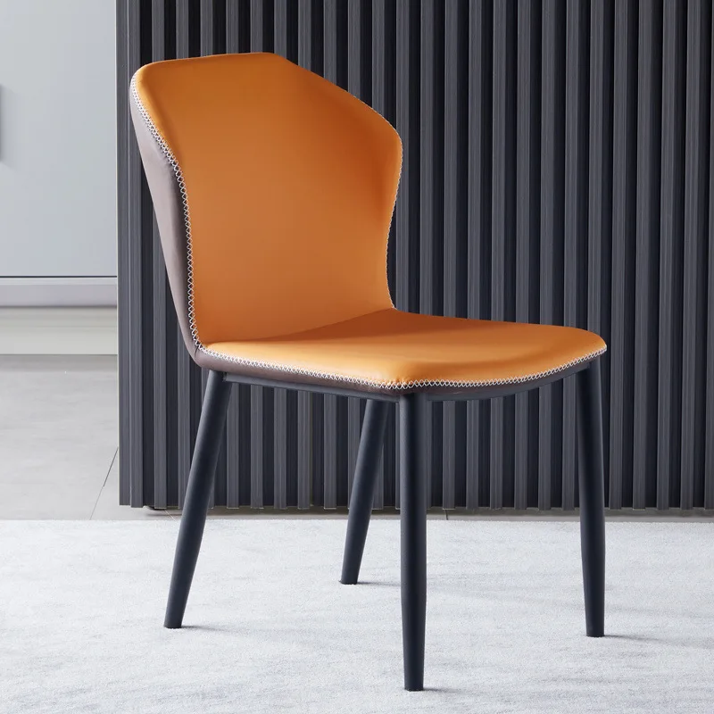 Luxury Dining Chair Set Genuine Leather Velvet Fabric Seat with Modern Design Metal Indoor Furniture for China Restaurant