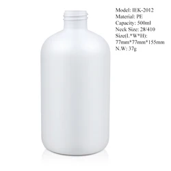 Idealpak Supplier Custom 500ml PE Pink Boston Round Plastic Bottle Wholesale Shampoo Lotion Plastic Bottles In Bulk