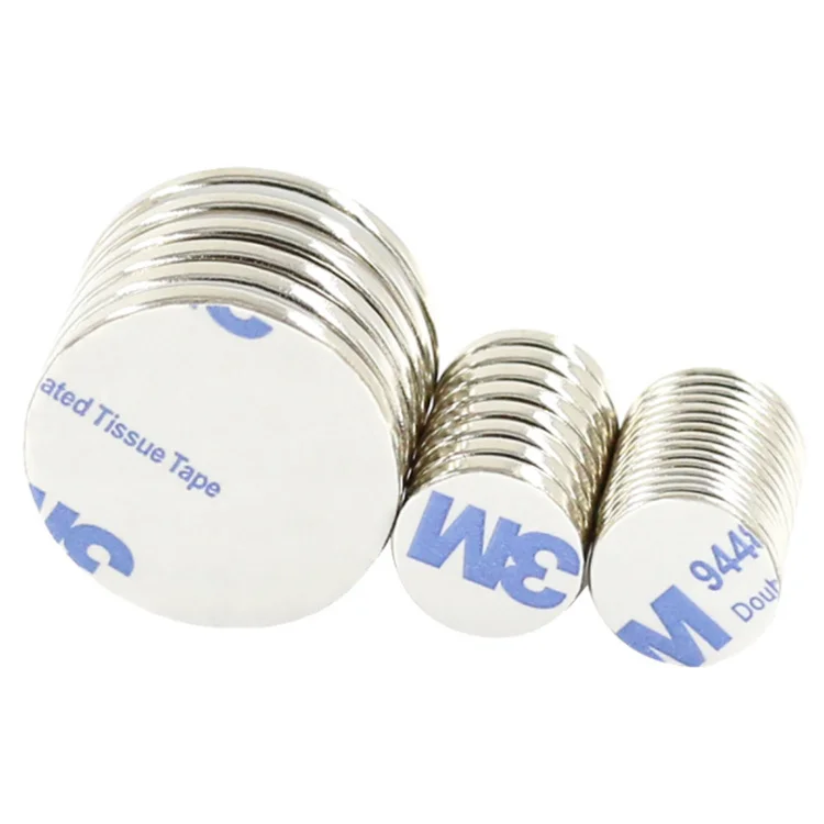 N35 N52 Neodymium Rectangle Disc Ndfeb Magnet With 3M Adhesive