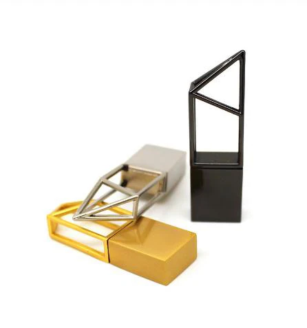 Hot Hollow Metal cube Pendrive Memory Stick 64gb 32gb 16gb 8gb 4gb Pen drive USB Flash Drive Geometric squares Personalize Logo