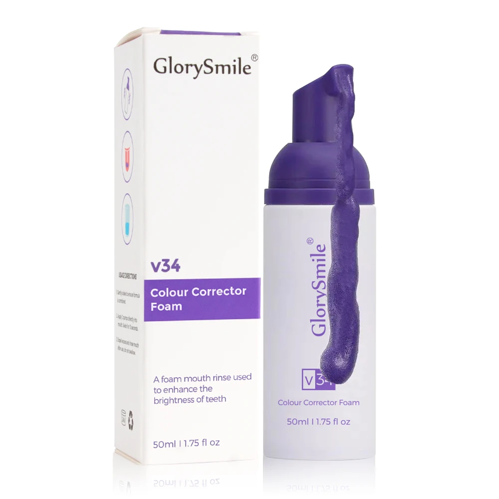 Частная этикетка Glorysmile V34 корректор цвета для отбеливания зубов не содержит фторид зубная паста собственный логотип