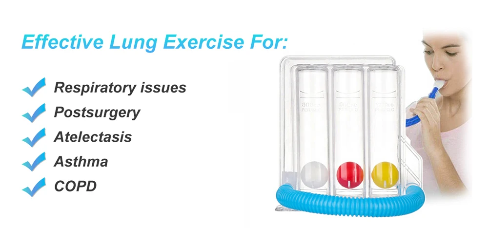 
Cheap High Quality Medical Ball Spirometer for Breathing Trainer 