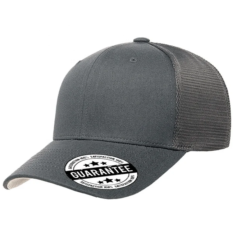 Solid Color Mesh Cap Blank Cotton Classic 6 Panel Trucker Hats With Custom Logo