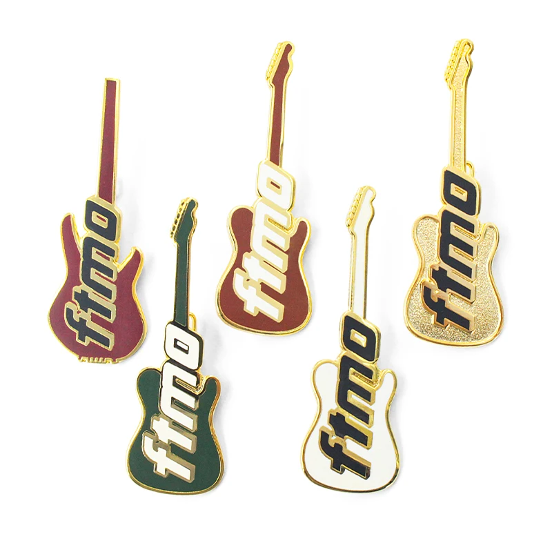 Badges Metal Pins Supplier Glitter Brooch Anime Hard Custom Logo Soft Lapel Badge Guitar Manufacturer Custom Enamel Pin