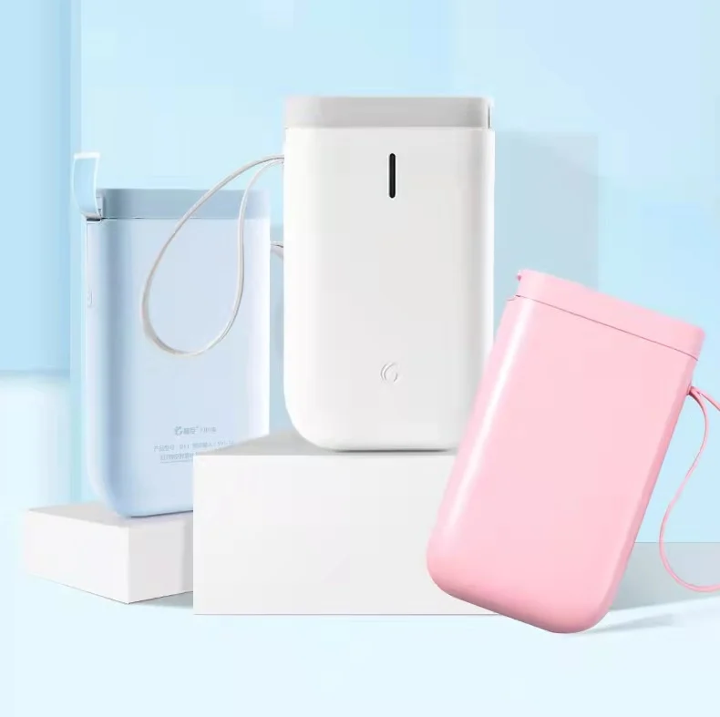 
Mini Portable Phone Thermal label Printer practical wireless no ink label coding marking printer 