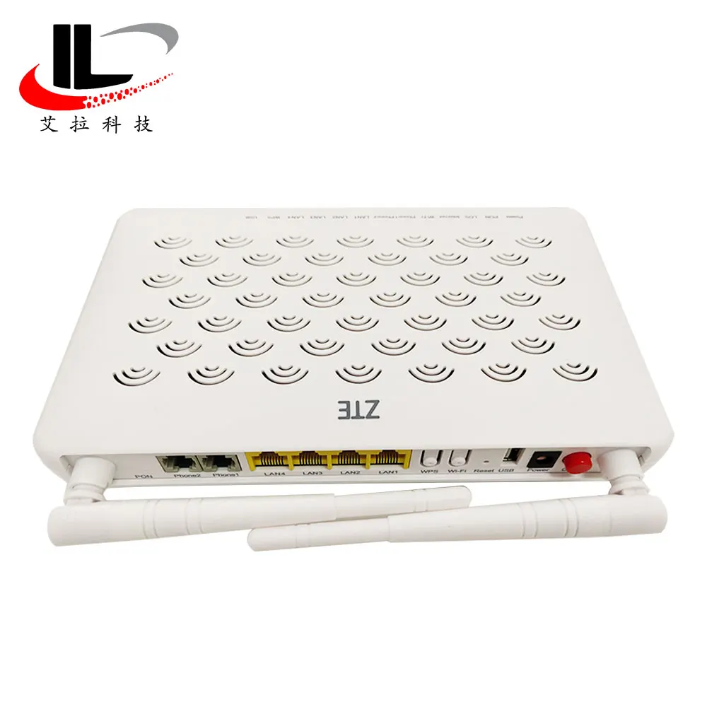 Bran New 4 ports + 1 pots + usb gpon wifi onu ZTE F660 V5.2 with English Firmare