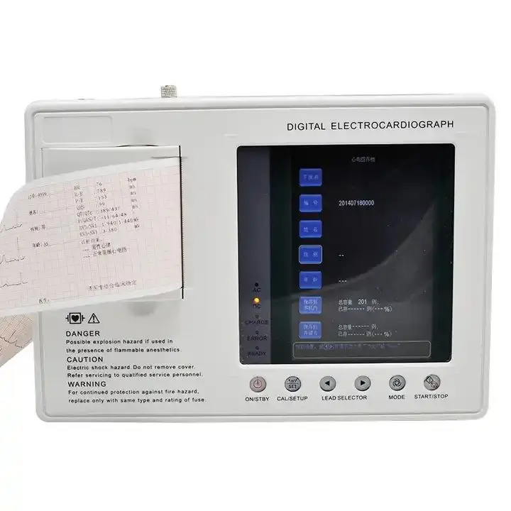 High Quality Portable 7 Inch Color Screen ecg machine 3 channel price of ecg machine ecg machine price