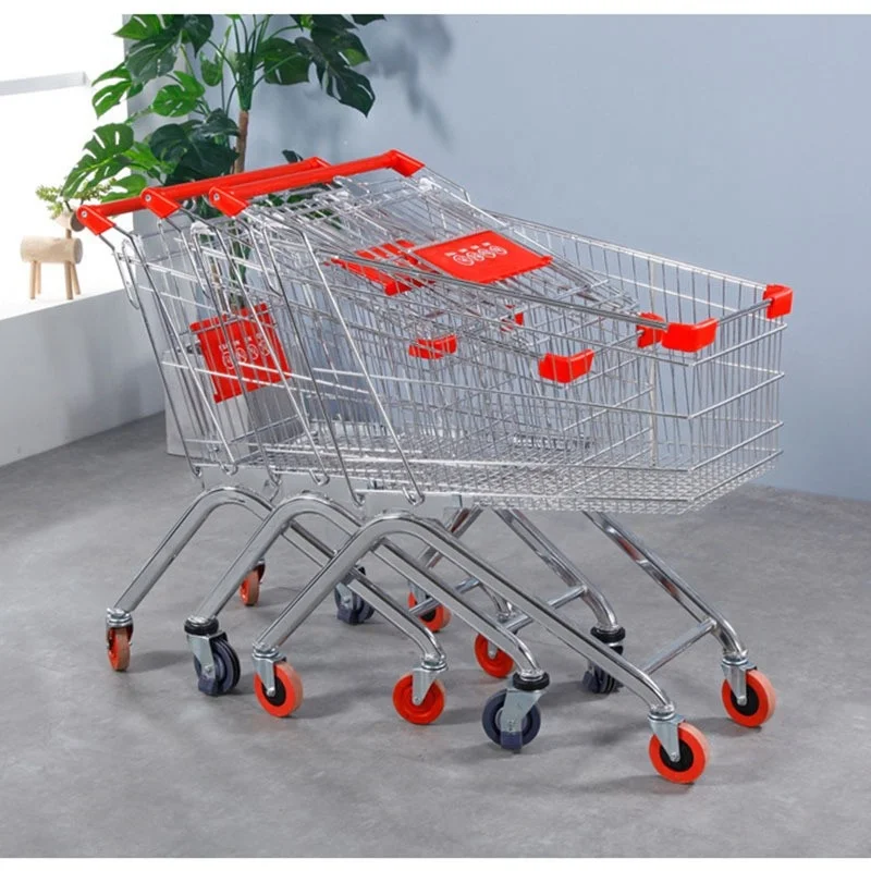 Магазин тележка магазин 4 дюйма рицинус PU супермаркет продуктовых магазинов тележки Европейский Тележка для