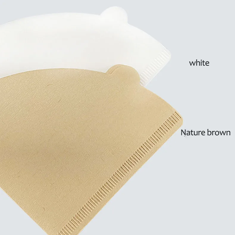 best selling coffee filters 100 Count 1-2 Cups v60 cone paper filters brown natural