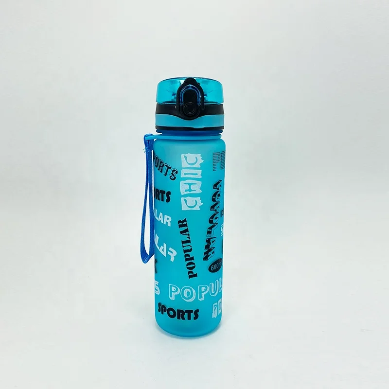 Factory Manufacturer Custom Logo Tritan Plastic Frosted Water Bottle with Flip Sport Cap