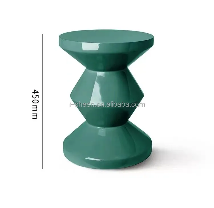 Living Room Furniture Black  Coffee Table firbeglass Round Side Table For Sale