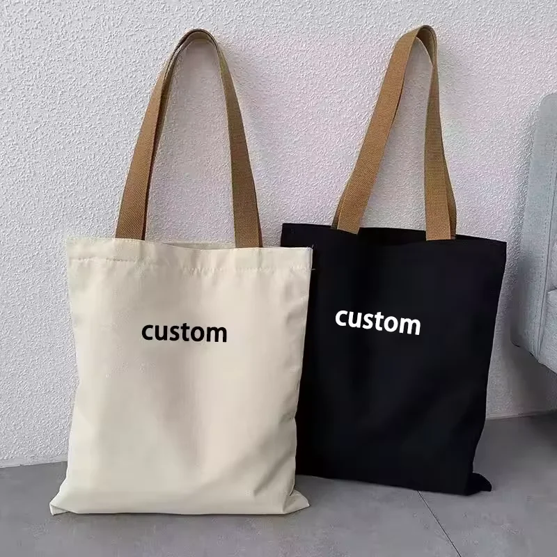 Low MOQ Recycled Custom Logo Size Printed Eco Friendly Reusable Organic Calico Canvas Tote Bag Grocery Cotton Shopping Bags