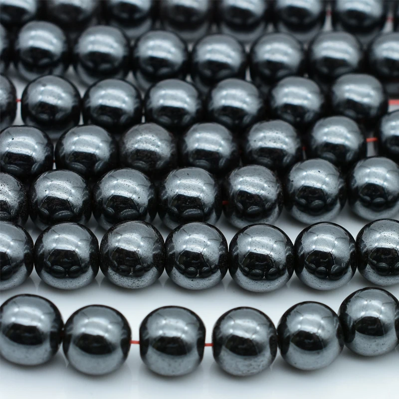 Trade Insurance 4/6/8/10/12/14/16mm Natural Hematite Loose Beads