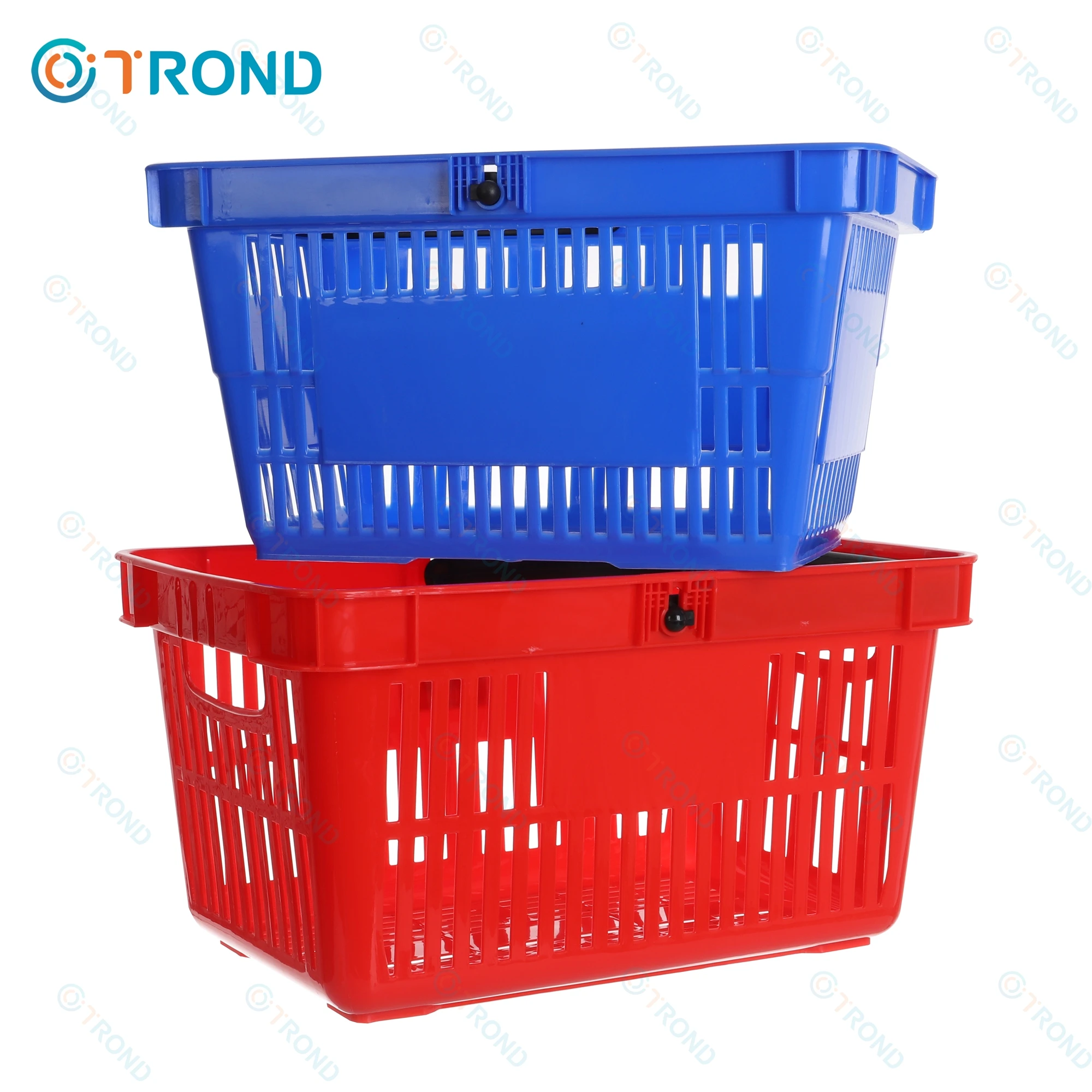 Оптовая продажа пластиковых корзин для супермаркетов Cstore Розничная складная корзина покупок с