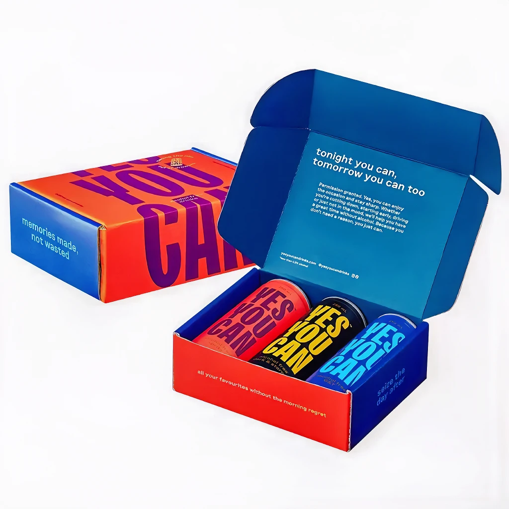 Free Sample Custom Logo Pink Kraft Corrugated Mailer Color Box Handles Style for Lipstick and Blush Cosmetic Shipping Packaging