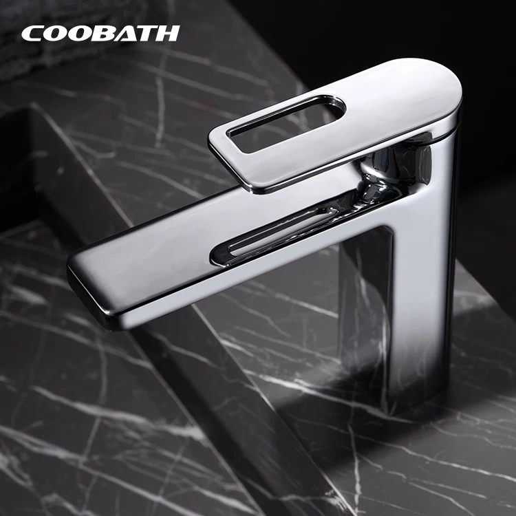 Factory Supplier Customizable Bathroom Copper Hot And Cold Mixer Single Handle Bathroom Basin Faucet Single Handle