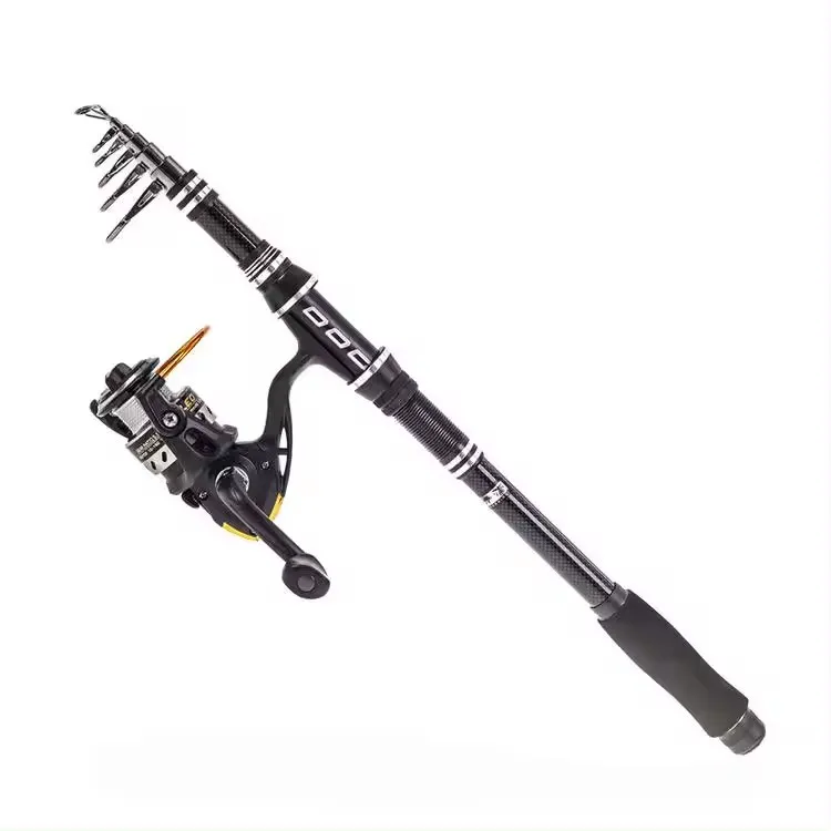 Wholesale 1.8/2.1/2/2.4/2.7/3M cheap aluminum casting retractable carbon fishing rod