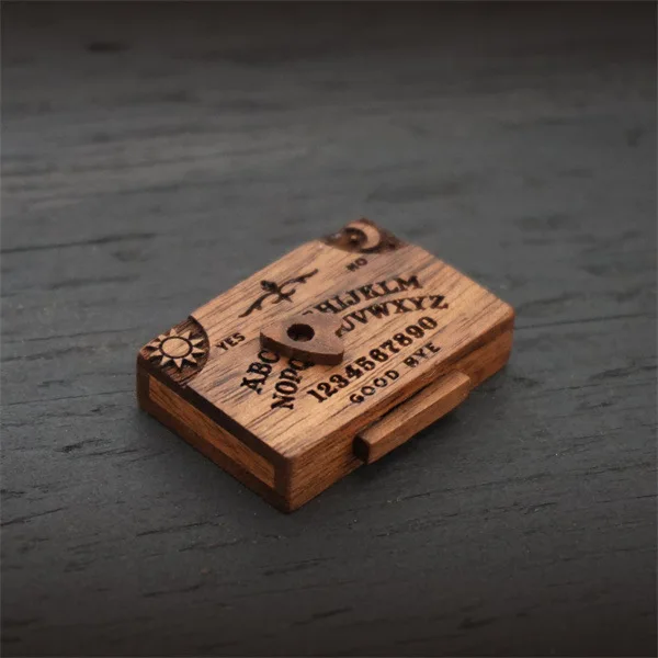 Настраиваемый Хэллоуин Декор деревянная доска Ouija мини-доска с выдвижным ящиком ручной работы говорящая планшетом