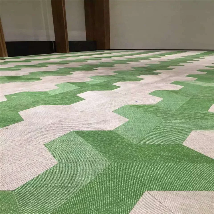 PVC Woven Vinyl Flooring Sliced And Rolls Can Be Used For Hotel