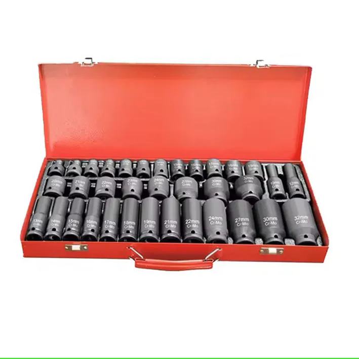 35 in 1 1/2 Inch deep heavy duty car tools air impact sockets wrench air tools tool set box Socket Set Hexagonal Socket Bits Set