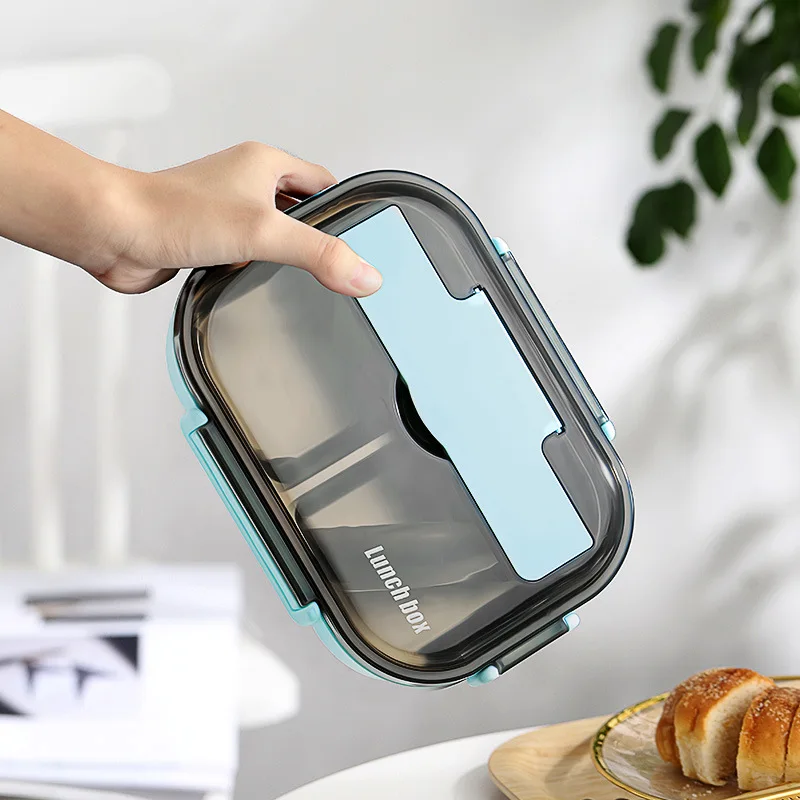 Wholesale High Quality 304 Stainless Steel Tiffin Lunch Box Leak Proof Lunch Bento Box with Cutlery for Adults & Kids