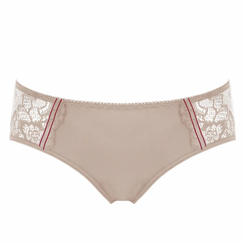 Guangzhou factory paerlan black women lace underwear nylon panties