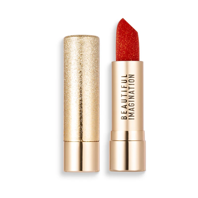 BEAUTIFUL IMAGINATION 2 Color Star Shining Gold Lipstick Long Lasting Matte Finish Waterproof Lip Cosmetics