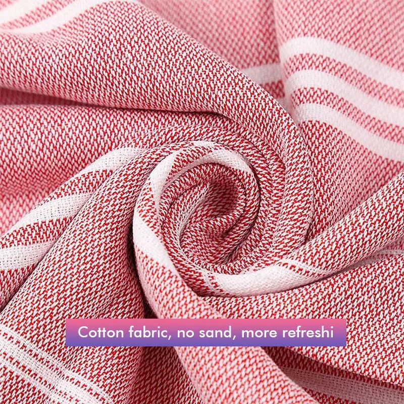 China factory new design breathable fast drying 100% cotton Turkey sand free beach towel