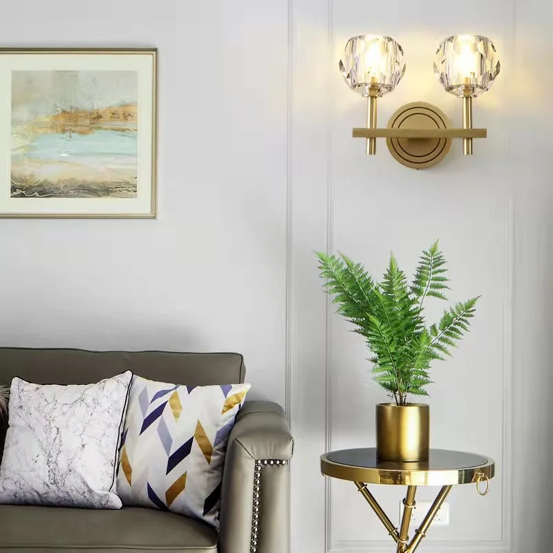 Hotel Bedroom Decorative Wall Lamp Bedside Golden Wall Sconces