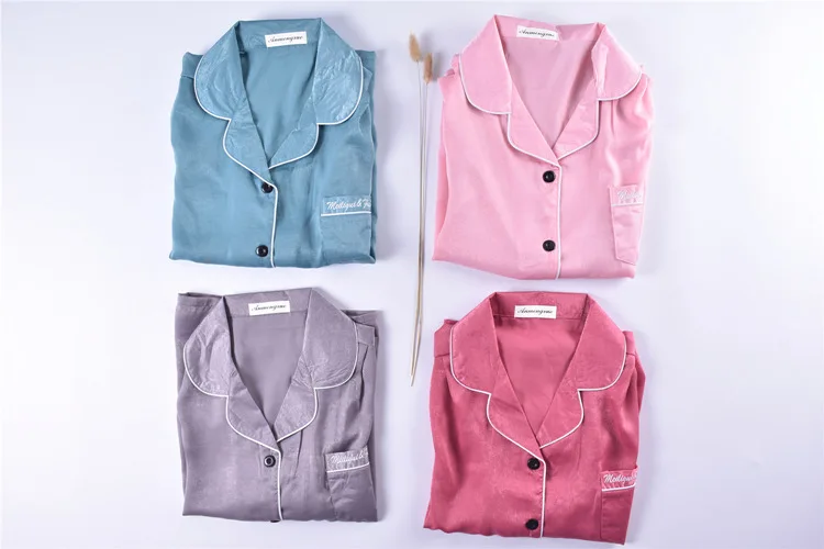 Custom Women Silk Nighty Sleepwear Sexy Satin Sexy Girls Sleepwear Pajamas Women 7 Pieces Suit Nighty Pyjamas for Women