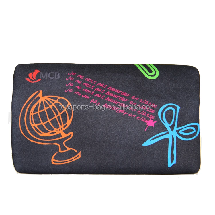 Черный Неопреновый пенал для карандашей с 10 отделениями, хорошо усваиваемый пенал с маркировкой, канцелярская сумка на средней молнии