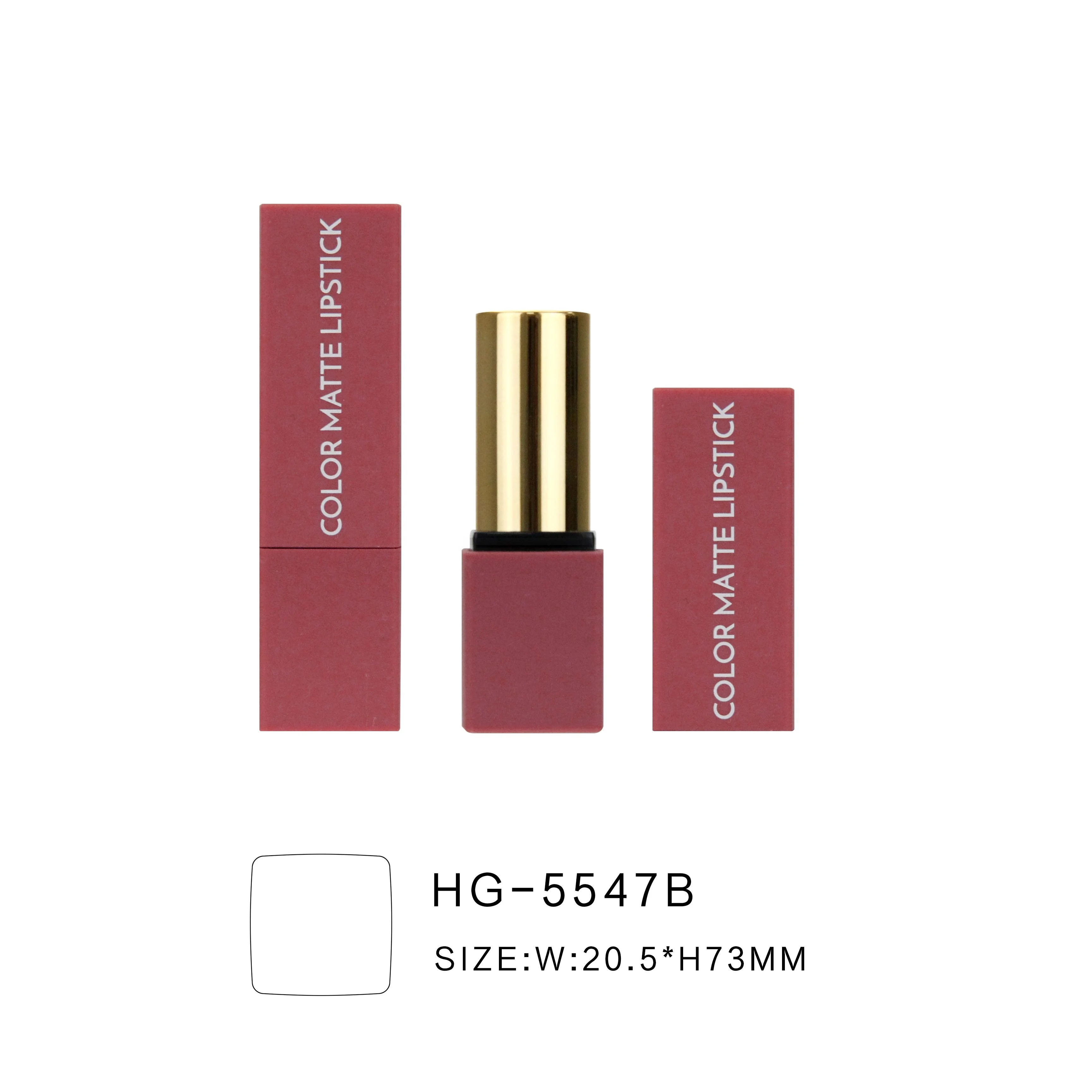 Популярная мягкая на ощупь квадратная Магнитная пустая упаковка для губной помады