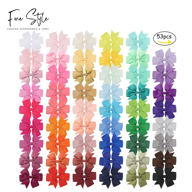 hair bows for children custom printed ribbon trim satin awareness craft with clips bows