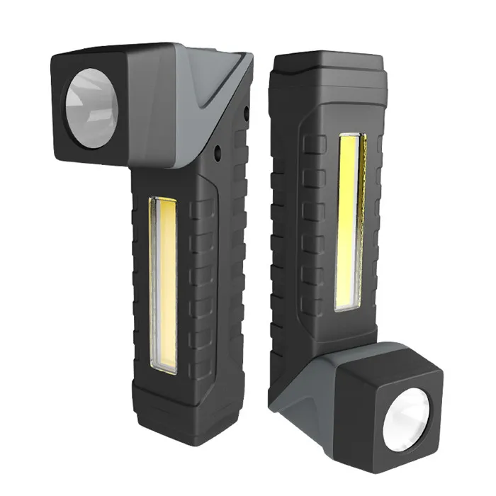 Powerful COB LED Flashlight 90 degree Rotatable Magnetic LED Torch light USB Rechargeable pocket led Work lamp