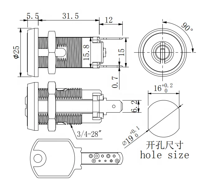 Safe euro cylinder code combination electronic locks for cabinets