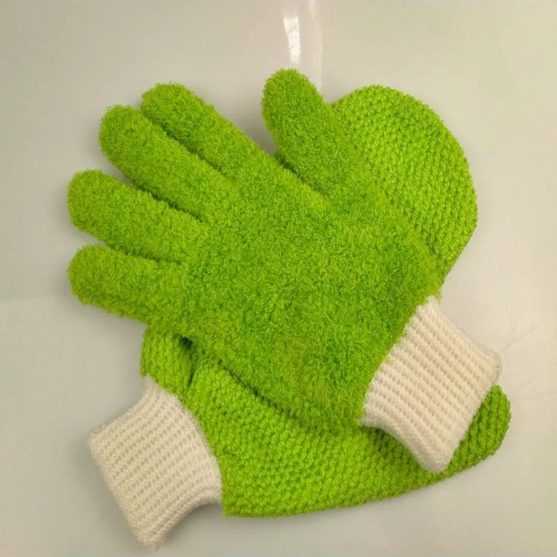 Premium Five Finger Car Washing Mitt Microfiber Glass Cleaning Mitts
