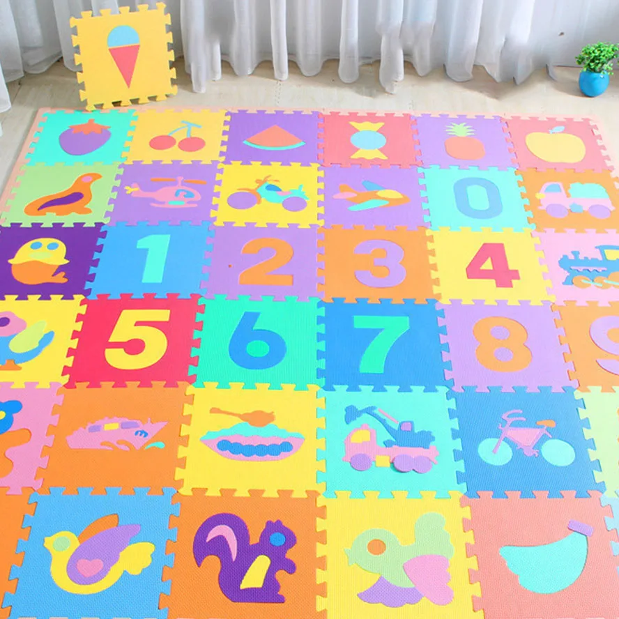 
Soft Kids Play Floor Mat Baby Playroom Eva Foam Alphabet Foam Puzzle Mat 