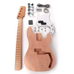 P bass precision bass mahogany Body Maple rosewood Neck 20 Frets Truss Rod adjust DIY electric bass Guitar kit