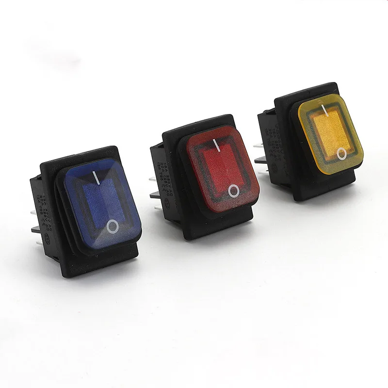 Hot selling KCD4 rocker switch 12V 24V 220 VLED lighting circular switch 4pin 6PIN waterproof rocker switch