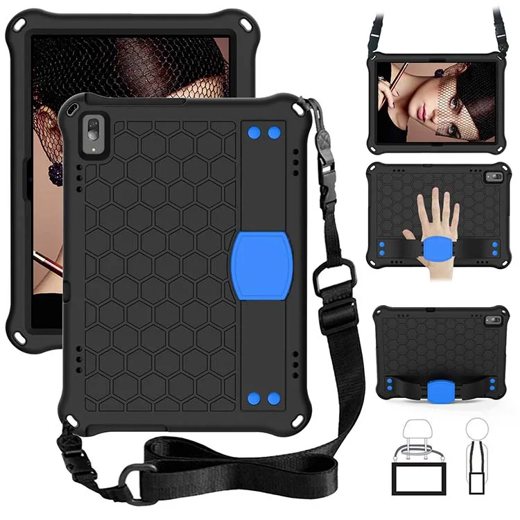 For Lenovo Tab M10 X505/X605/X705 kids friendly thick soft EVA foam bumper rugged shoulder belt handle stand tablet cover