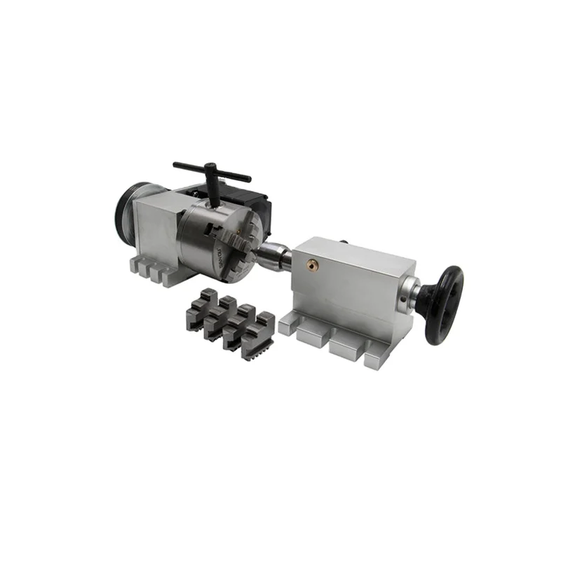 Бесплатная доставка Nema 34 шагового двигателя (4:1) K12-100mm 4 нижними зажимами 100 мм 4th оси aixs ось вращения + бабки