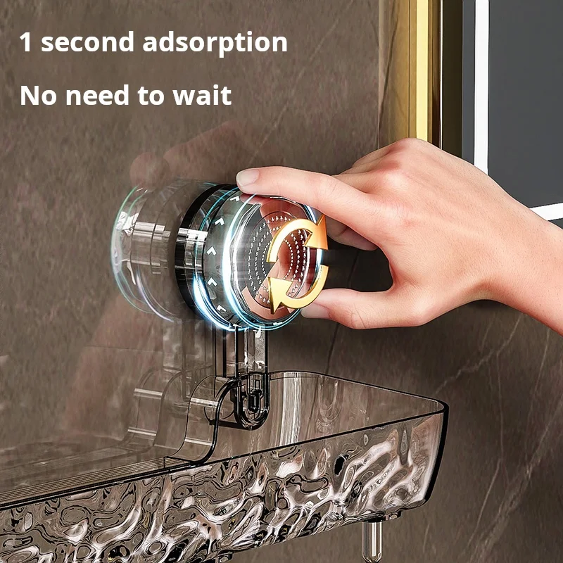 Soap Box Wall Mounted Hole Free Toilet Wall Drain Storage Rack With Soap Box Fashionable Glacier Shower Caddy