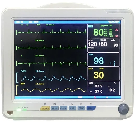 12.1inch PDJ-3000 Patient Monitor SPO 2 NIBP TEMP ECG  RESP PR